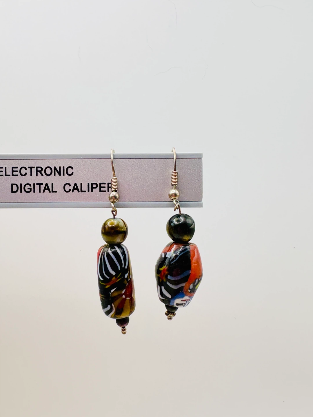 Handmade Murano Glass Bead Dangle Earrings - photo 2
