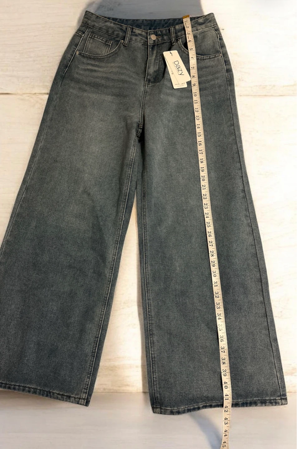 Dazy Women's Wide Leg Jeans - Blue Denim - photo 4