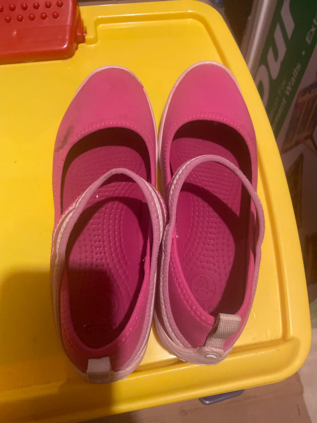 Crocs Pink Mary Jane Flats - Size 10 Toddler
