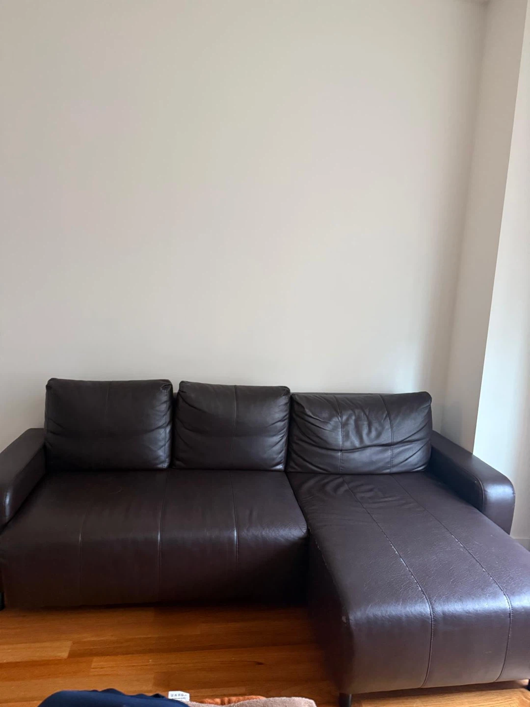 IKEA Djursbo Dark Brown Leather Sofa - photo 4