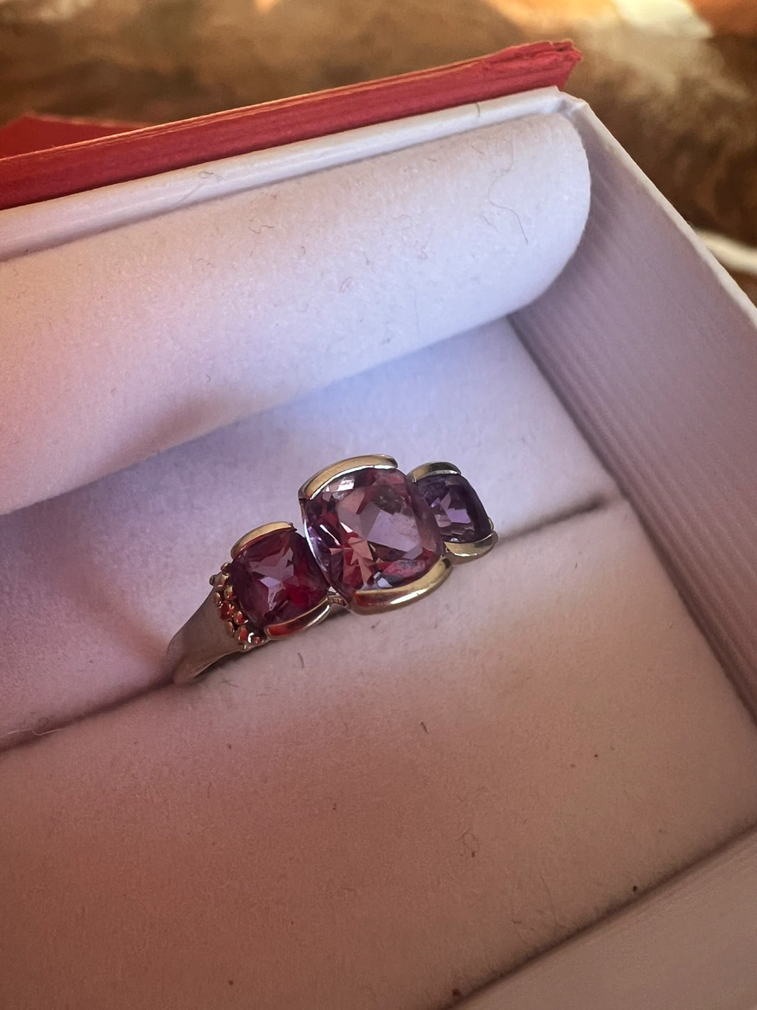 14 k Amethyst and Citrine earrings and 10 k amethyst ring - photo 4