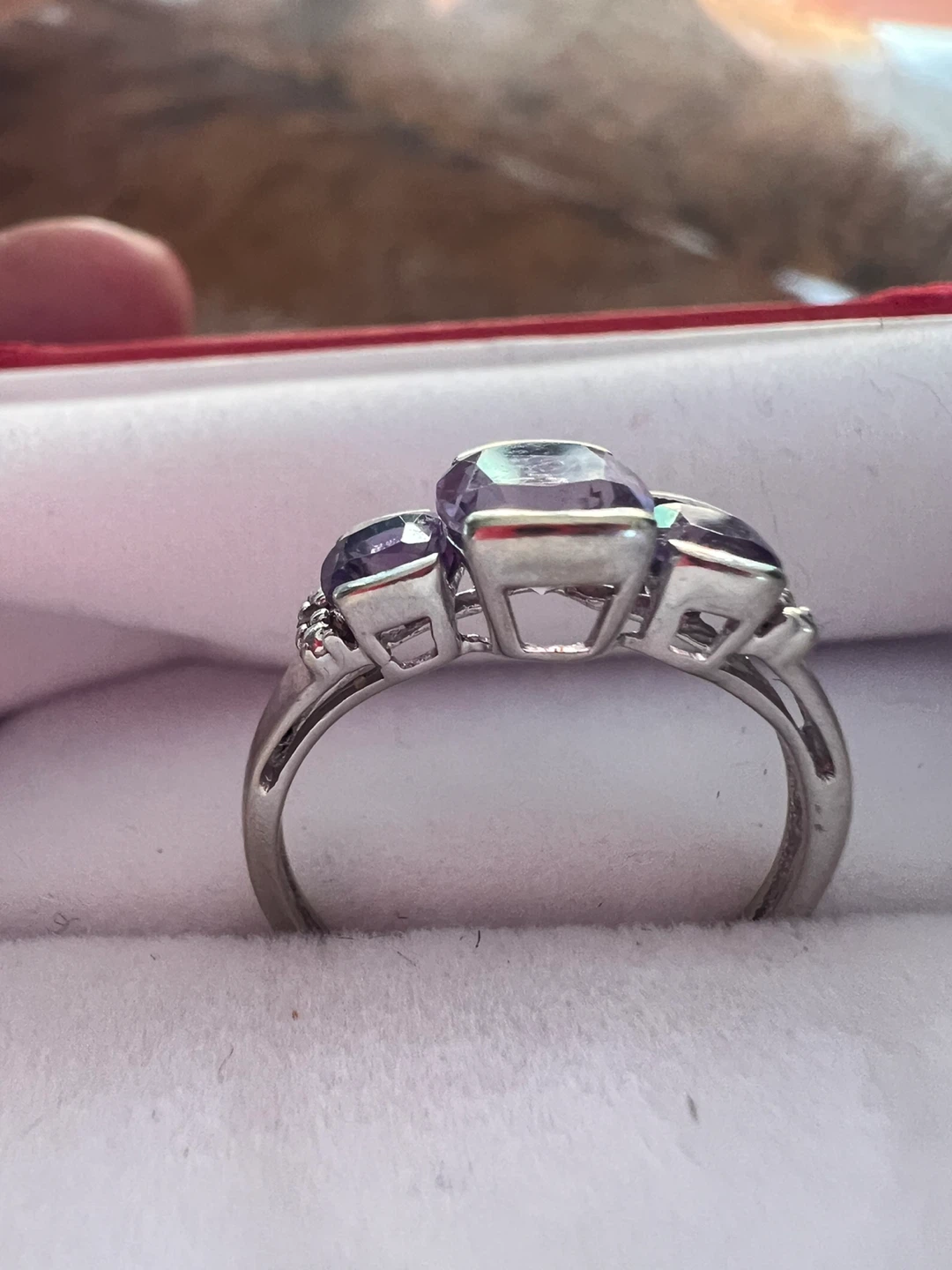 14 k Amethyst and Citrine earrings and 10 k amethyst ring - photo 5