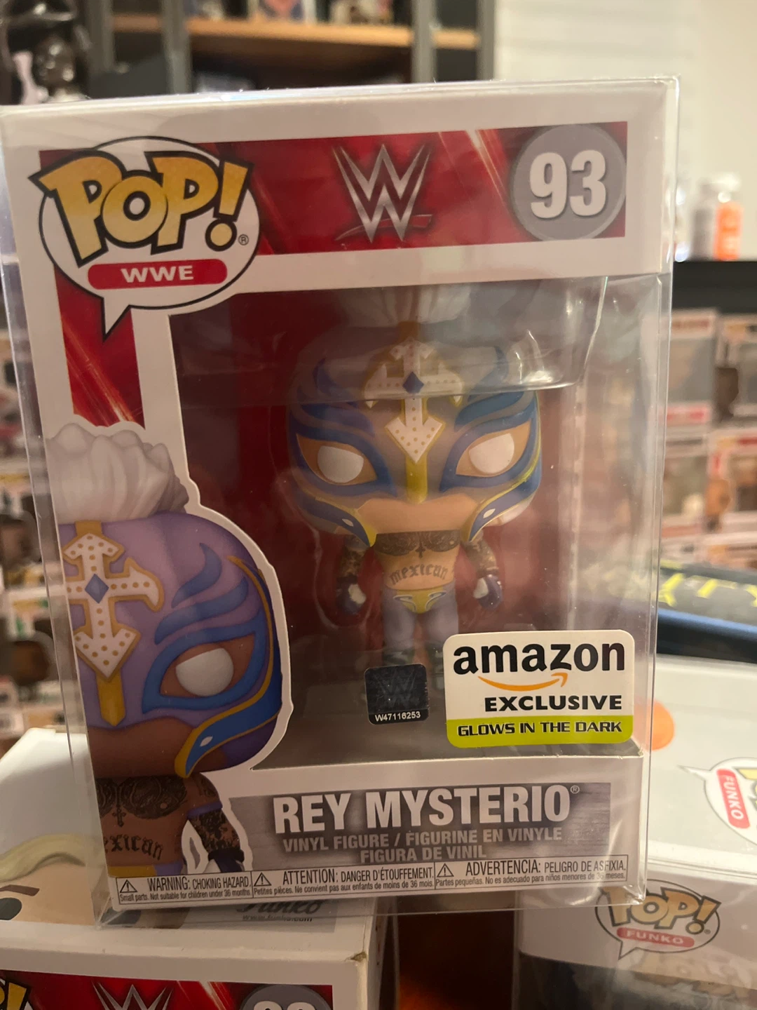 Funko Pop! WWE Rey Mysterio #93 Vinyl Figure - Glows in the Dark