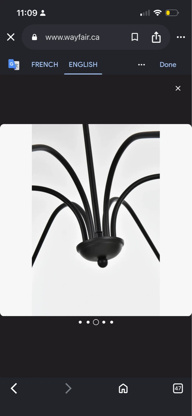 New Black 6-Light Chandelier - photo 3