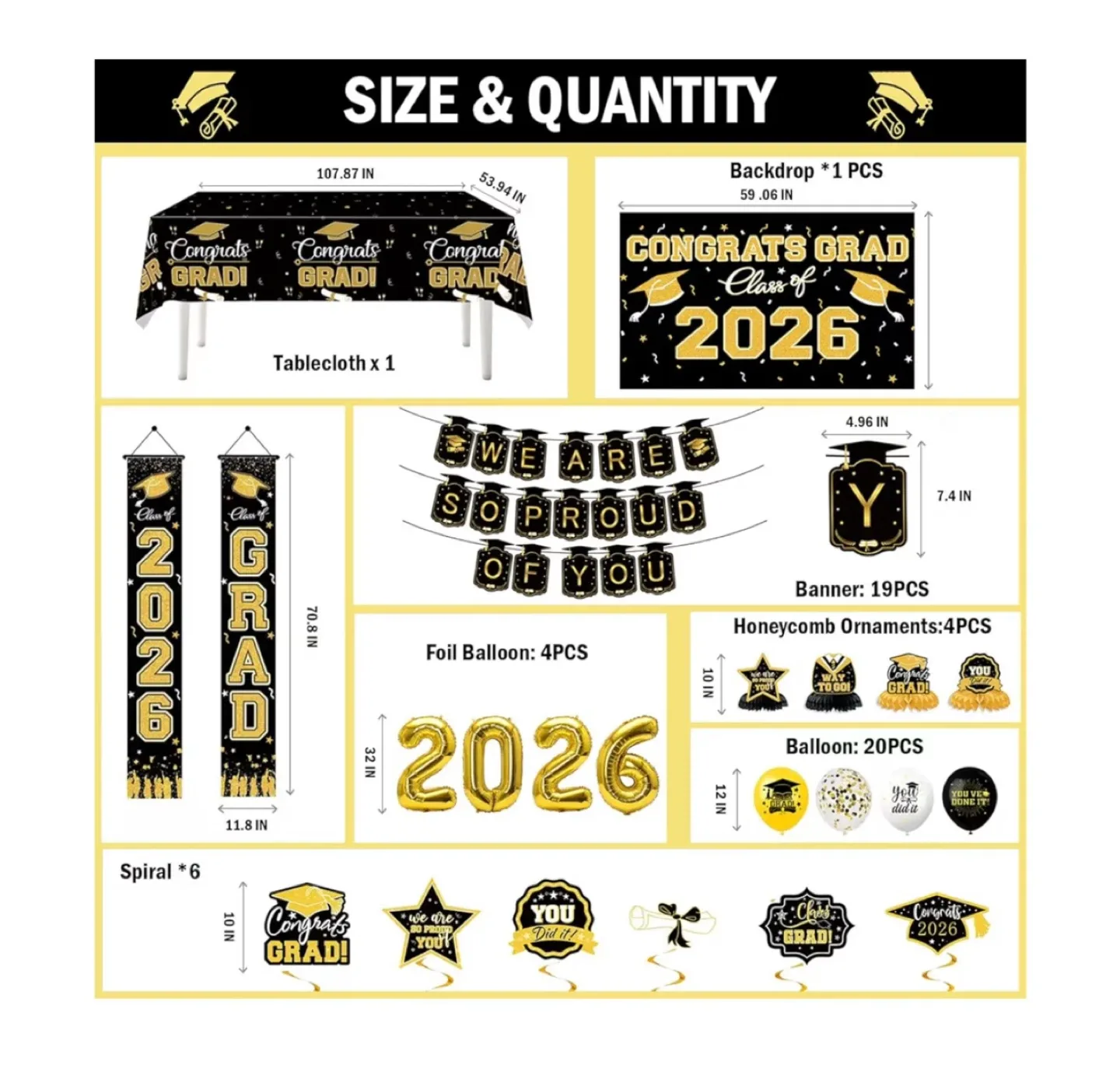 Brand new Graduation Decorations 2026 Themed Set - photo 3