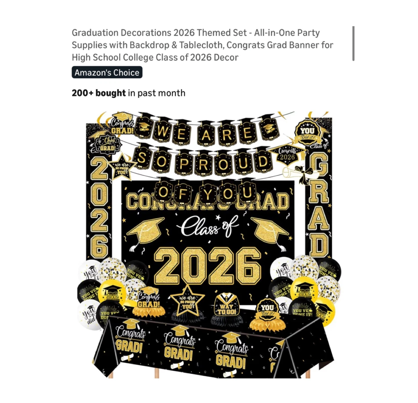 Brand new Graduation Decorations 2026 Themed Set