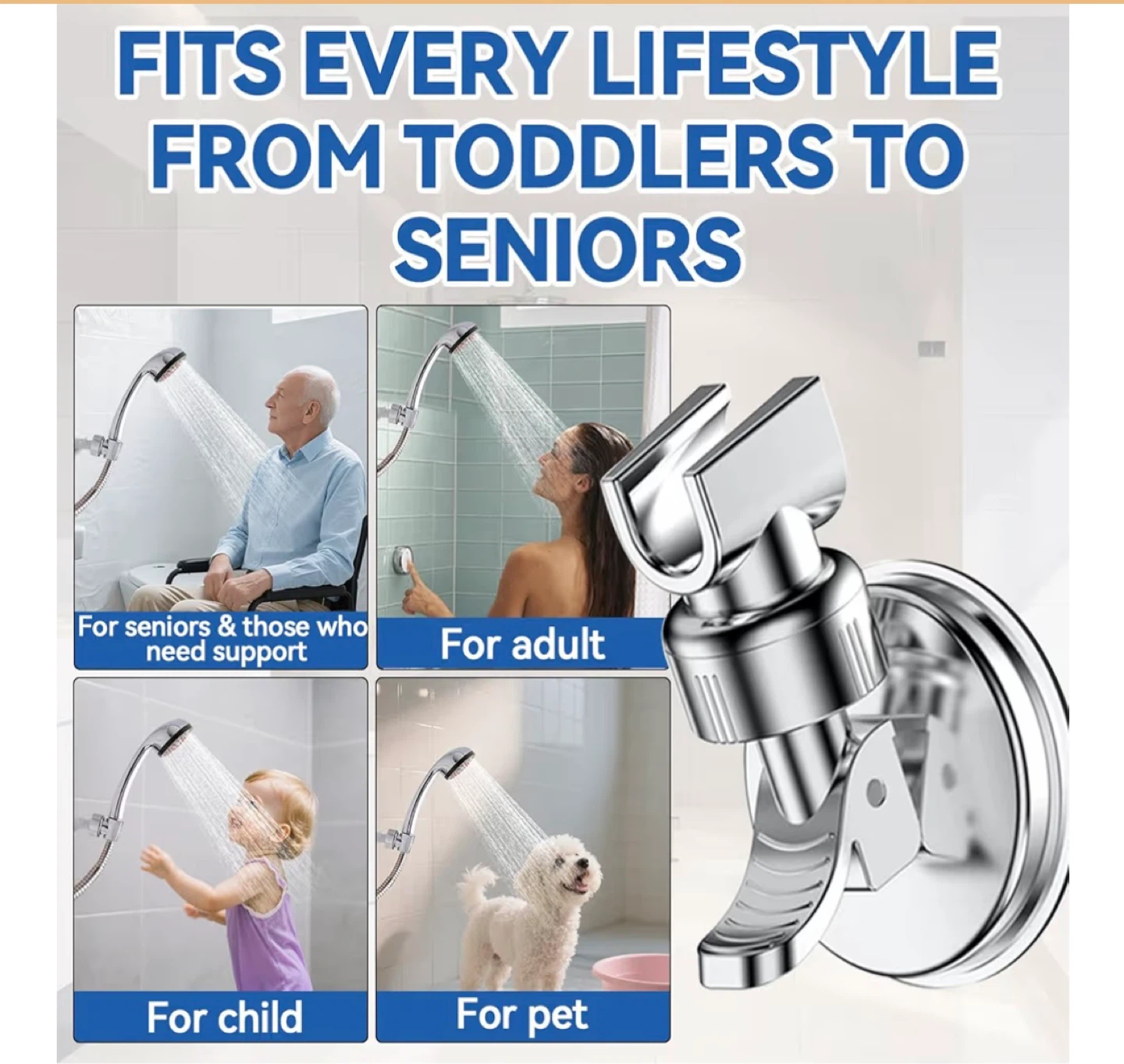 Adjustable Shower Head Holder - photo 5