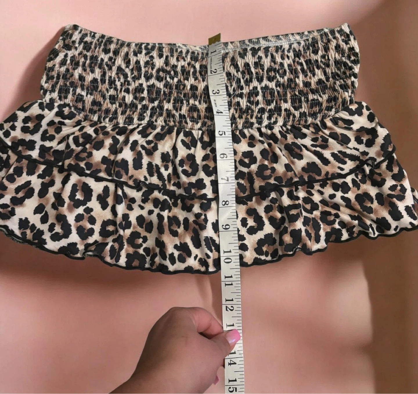 Leopard Print Ruffle Mini Skirt - Juniors Size M - photo 3