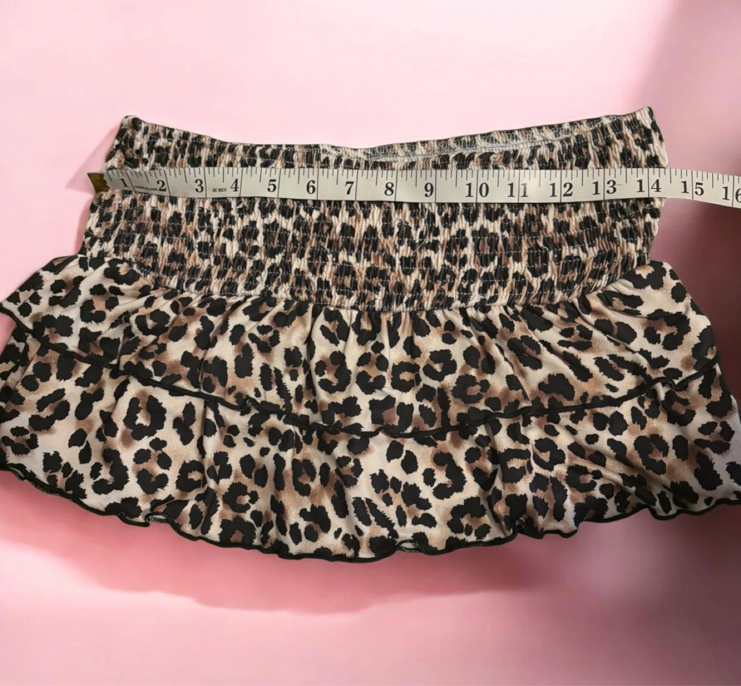 Leopard Print Ruffle Mini Skirt - Juniors Size M - photo 2
