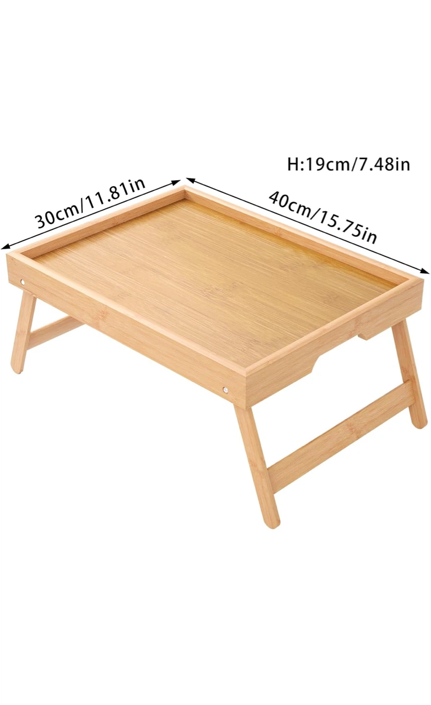 Bamboo Folding Lap Tray Table - photo 2