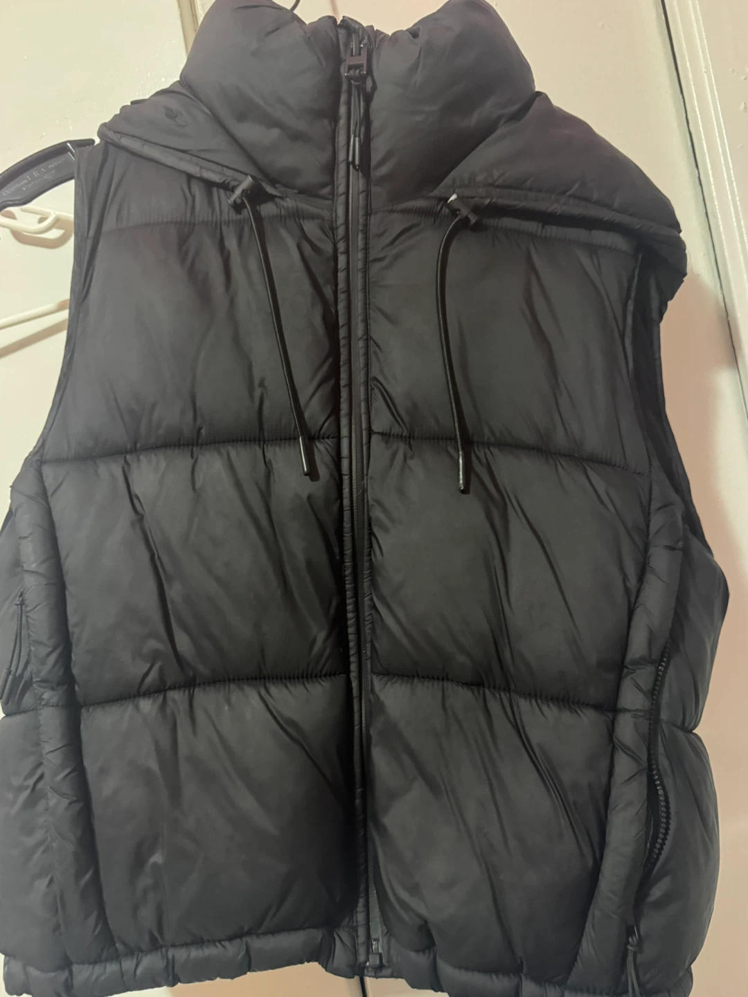 ZARA Black Puffer Vest - Size S