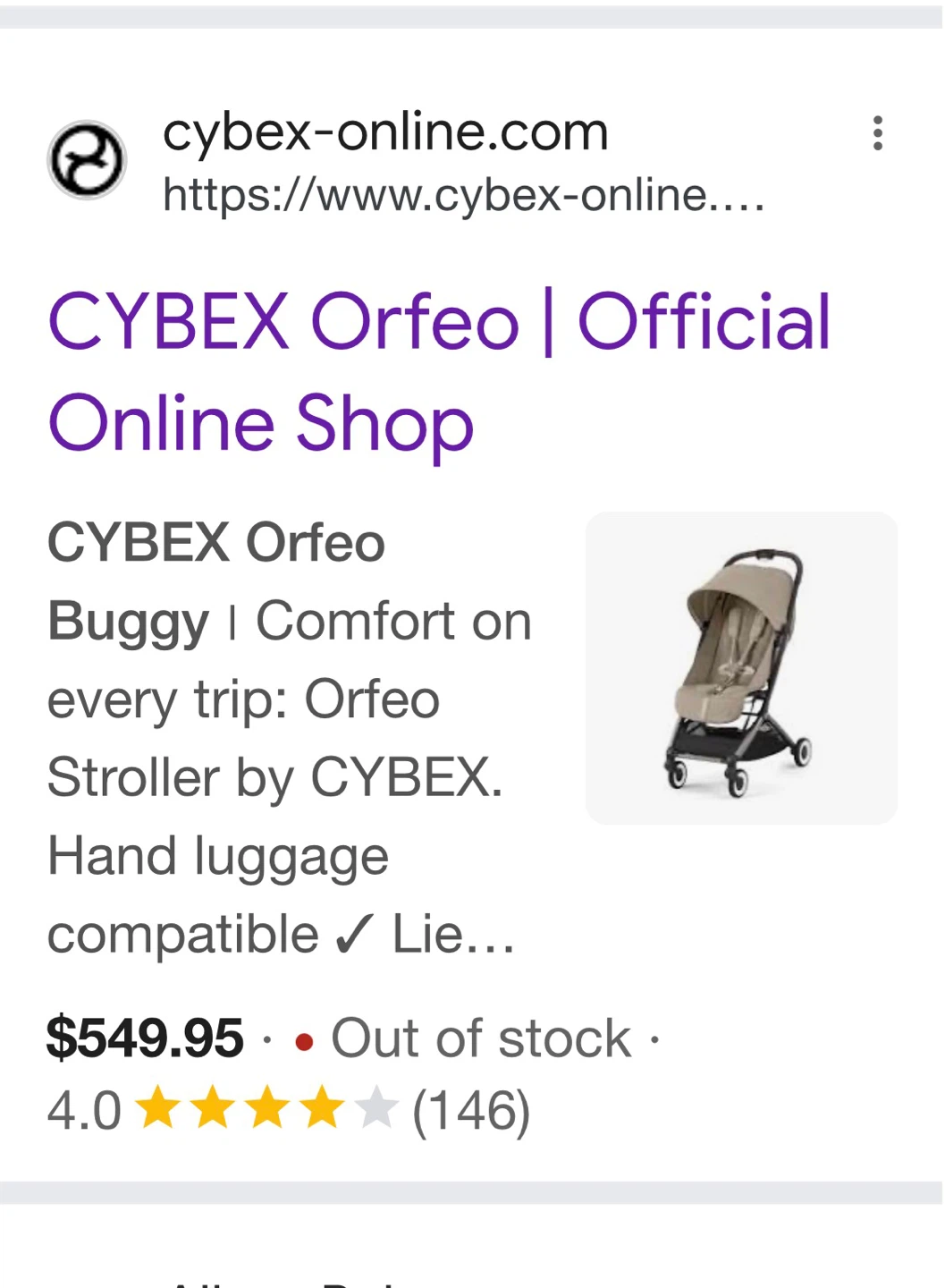 Cybex Orfeo Stroller - photo 2