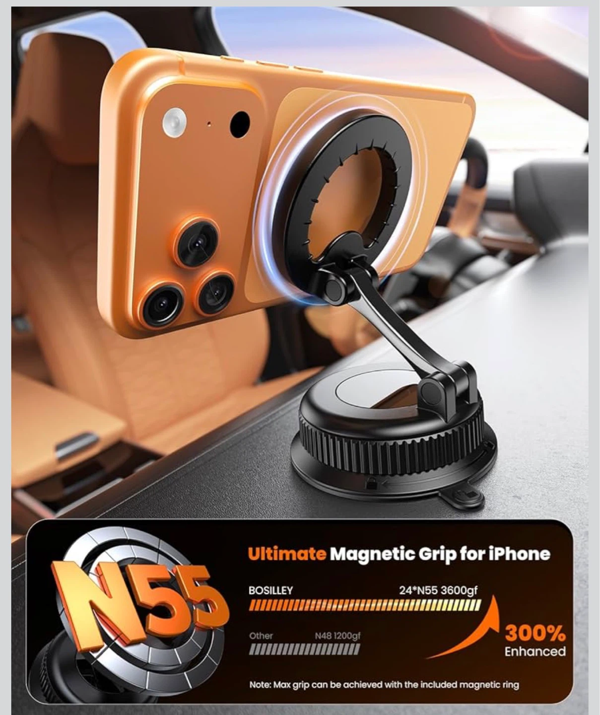Universal Car Phone Mount with Magnetic Grip - photo 4