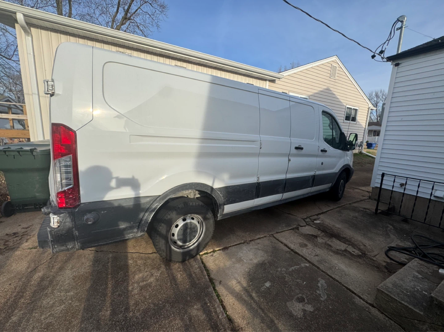 White Ford Transit Cargo Van 350 - photo 2