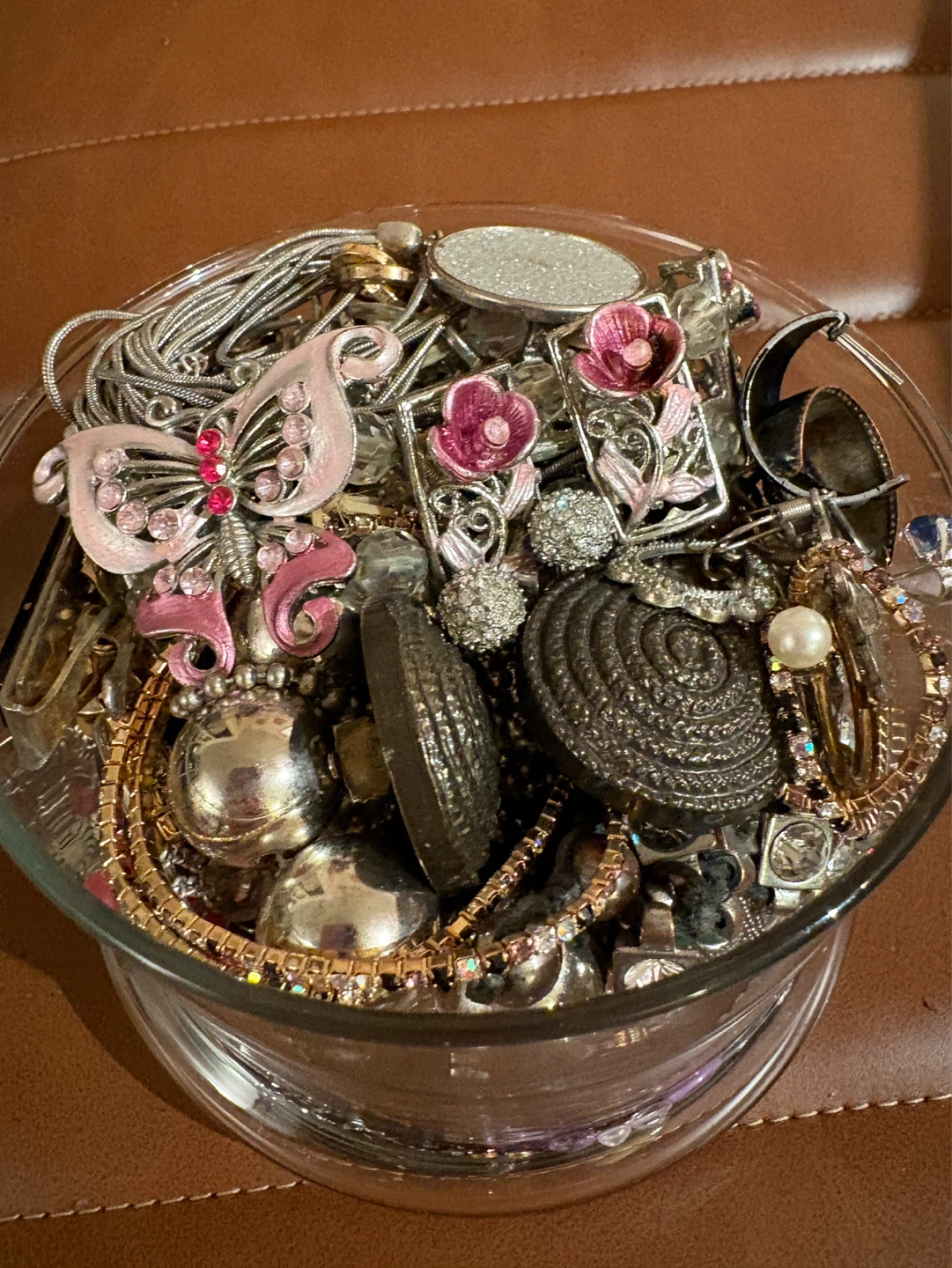 Assorted Costume Jewellery Jar