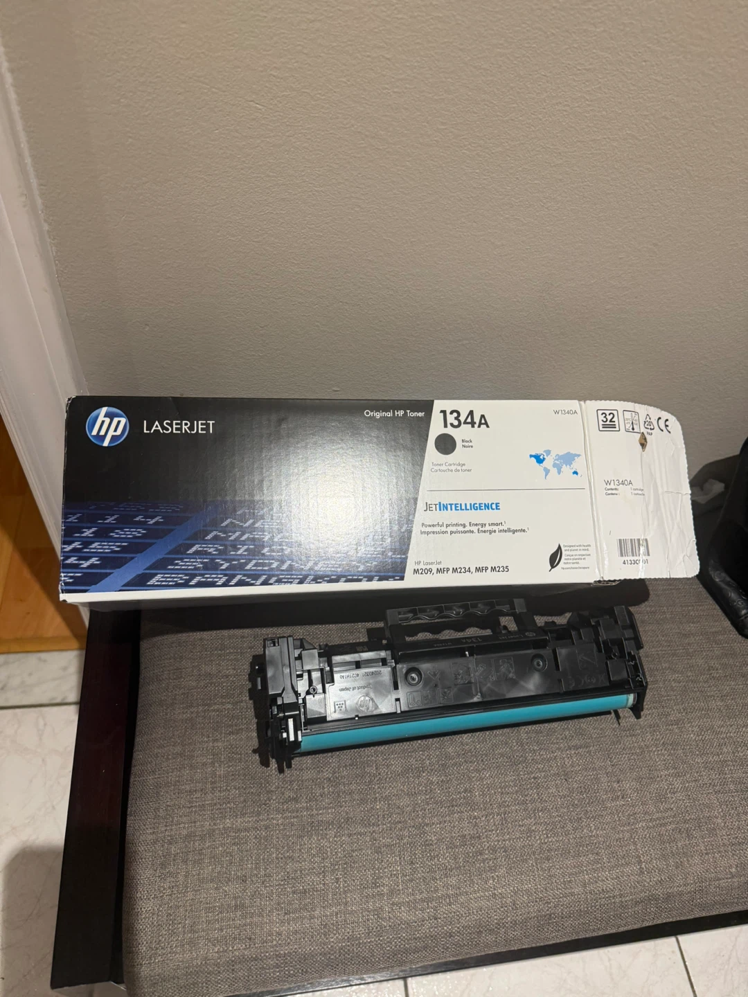 Original HP 134A Black LaserJet Toner Cartridge W1340A
