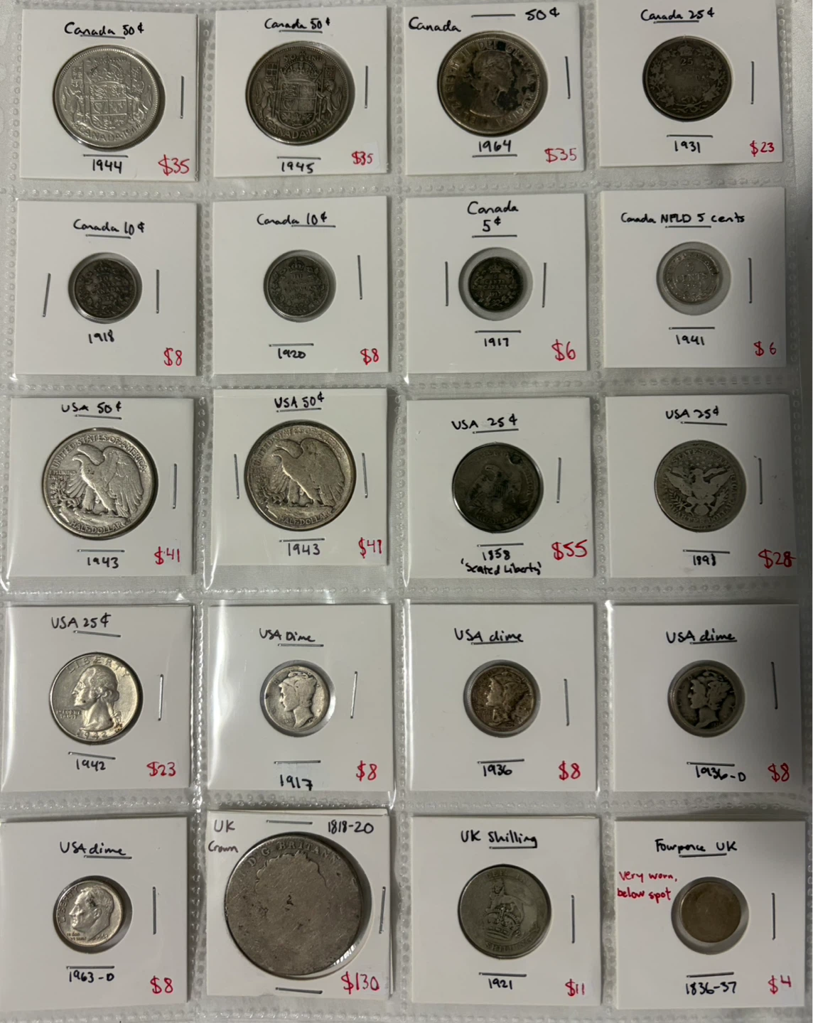 World Silver Coin Lot