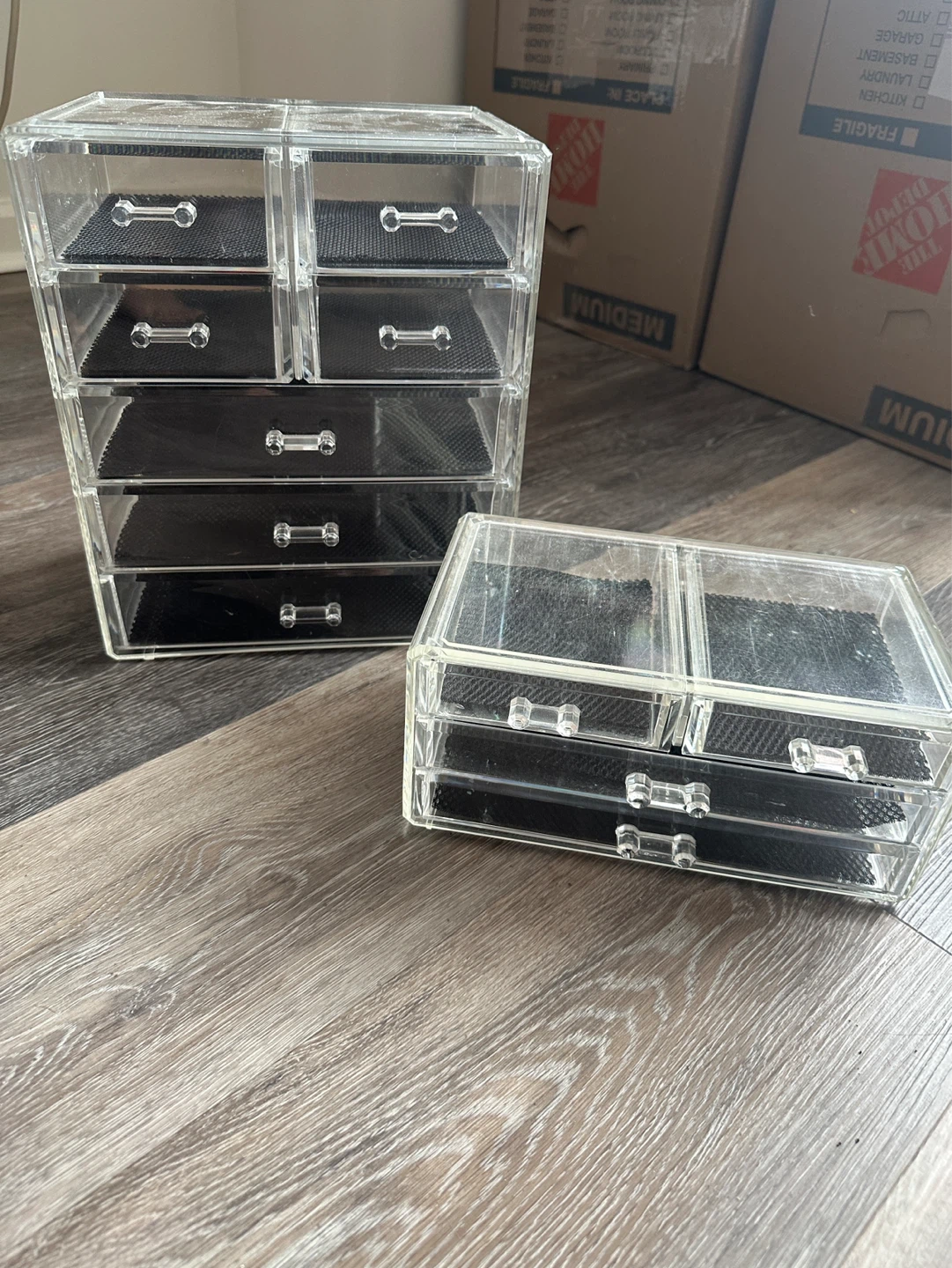 Clear Acrylic Makeup Organizer Drawers