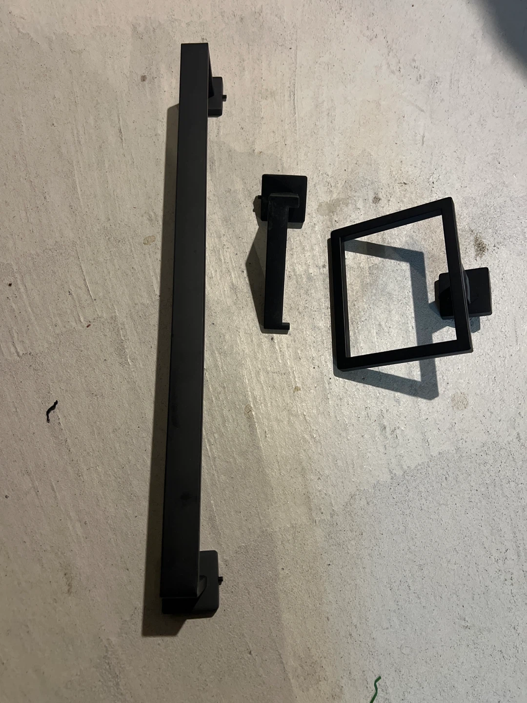 Black Metal Cabinet Door Pull Handle Set
