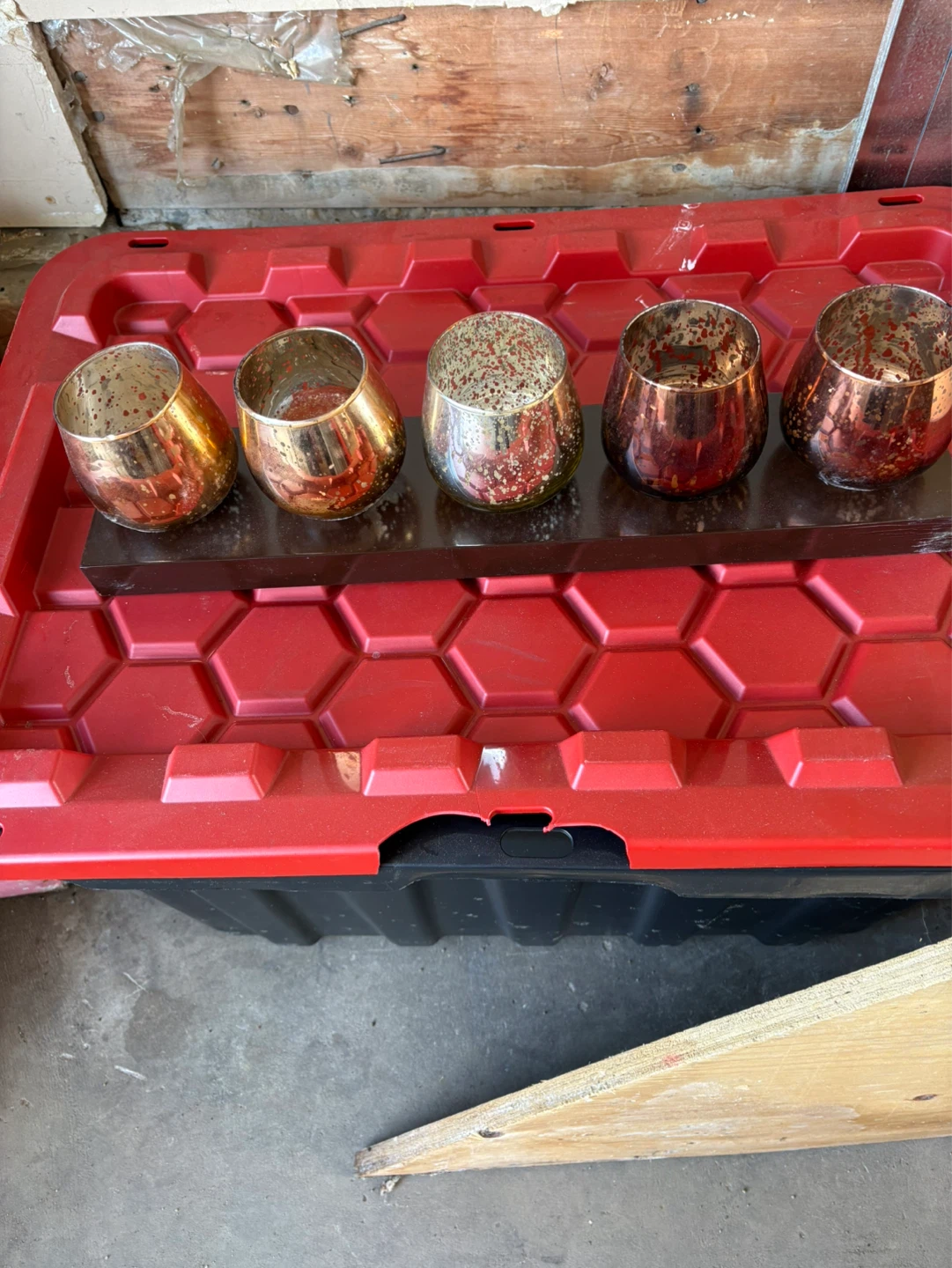 Set of 5 Mercury Glass Tealight Holders