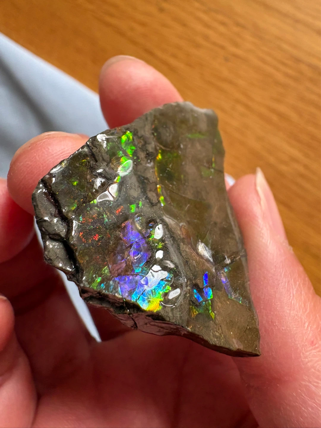 Ammolite Specimen with Vibrant Iridescence - photo 5
