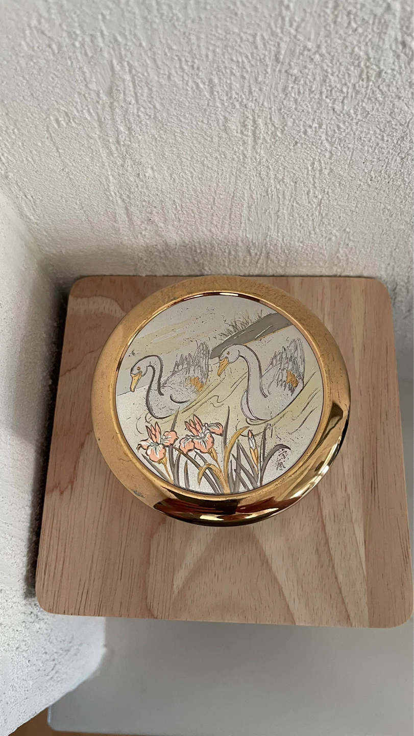 Vintage Art of Chokin Porcelain Trinket Box - photo 4