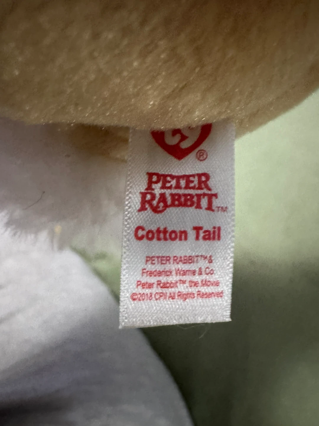 Beanie Babies Peter Rabbit Cotton Tail Plush Toy - photo 2