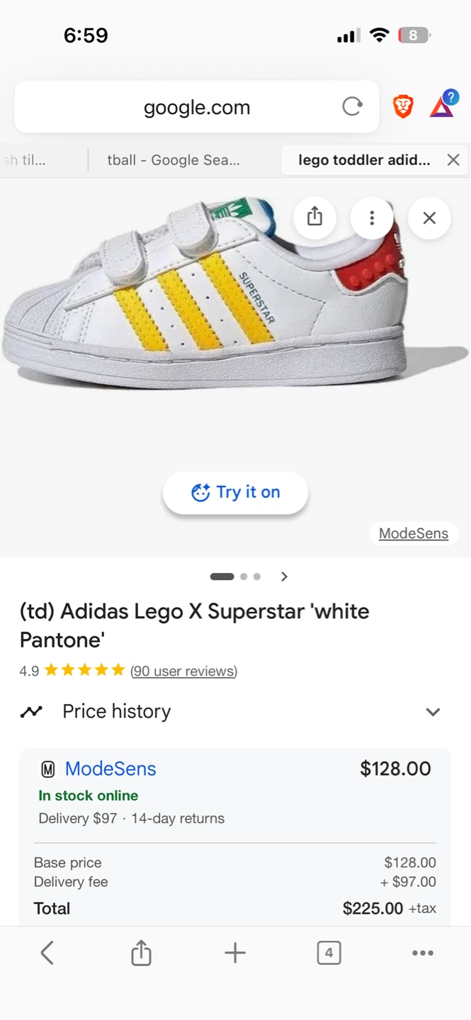 Special edition Adidas Lego X Superstar toddler shoes