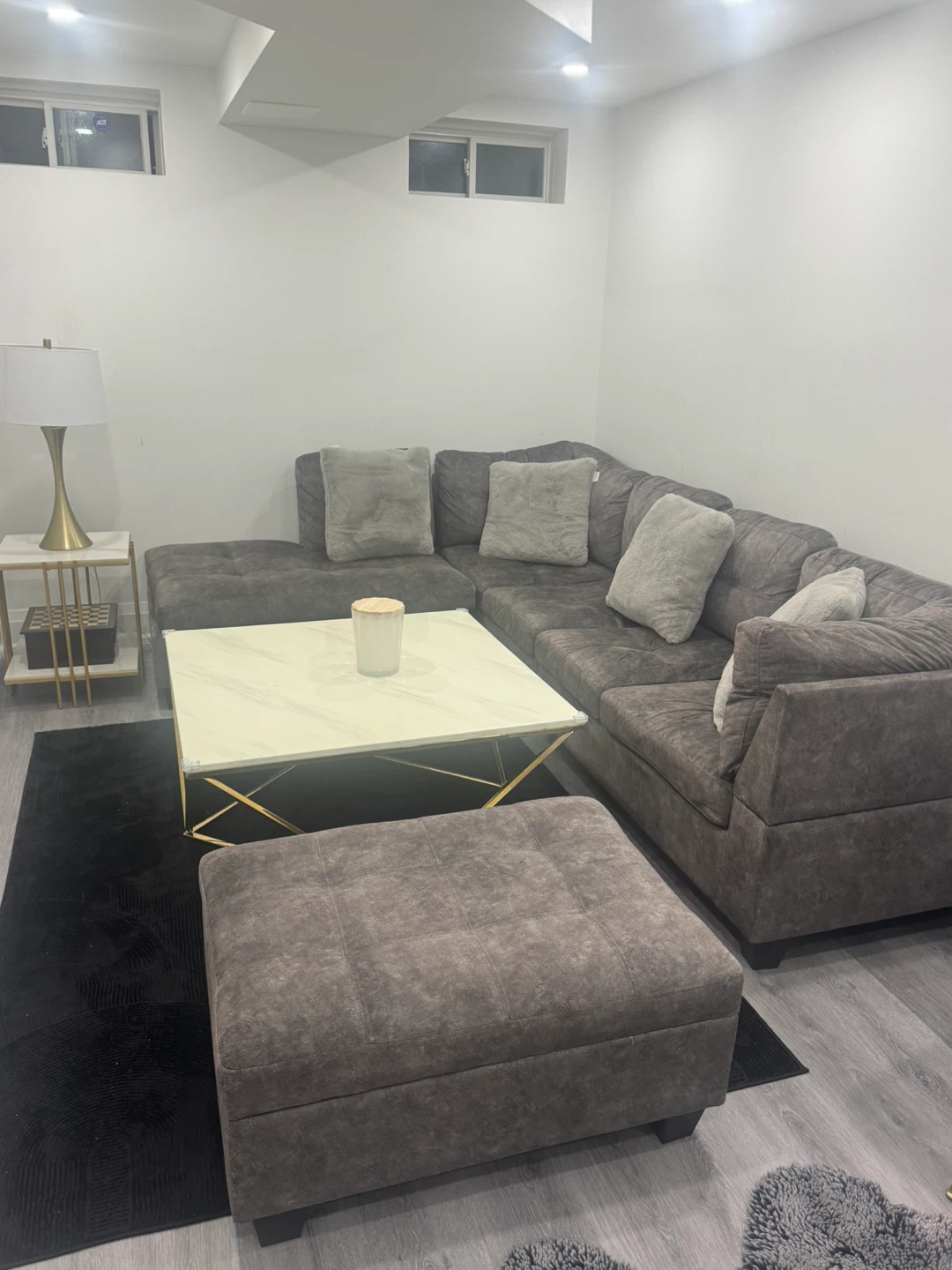 Sectional Sofa with Ottoman