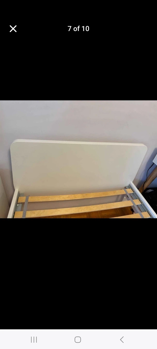 White twin Bed Frame with Drawers - photo 2