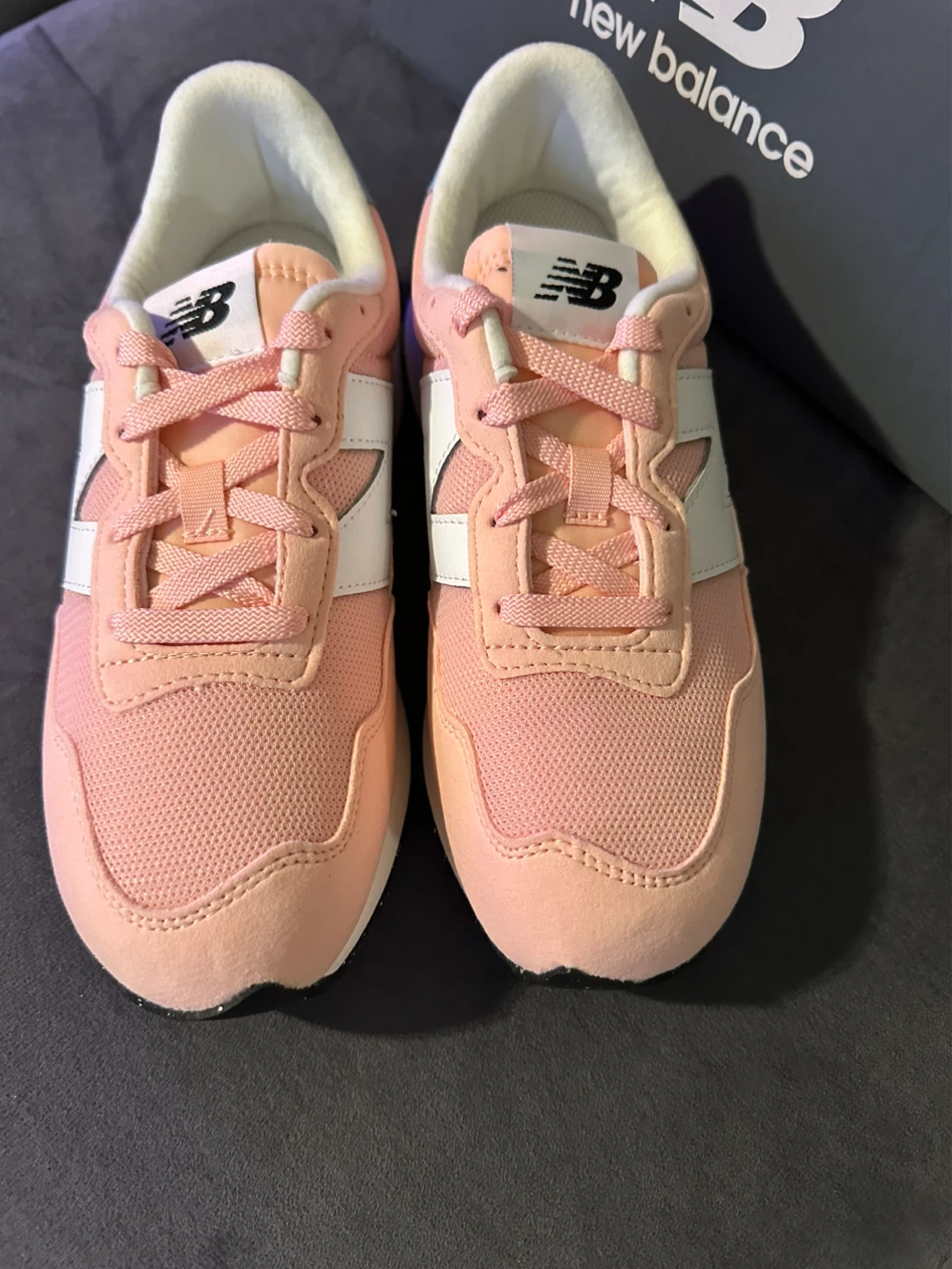 New Balance 237 Kids Shoes - Pink Purple - Size 5 Youth - photo 3