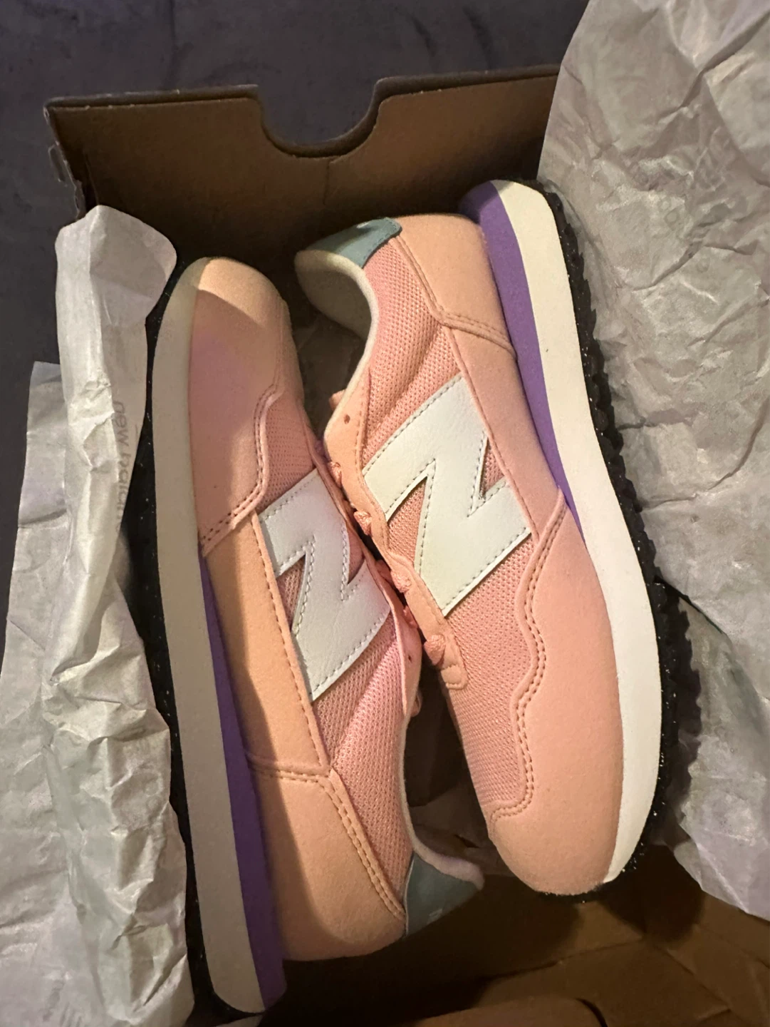 New Balance 237 Kids Shoes - Pink Purple - Size 5 Youth - photo 5