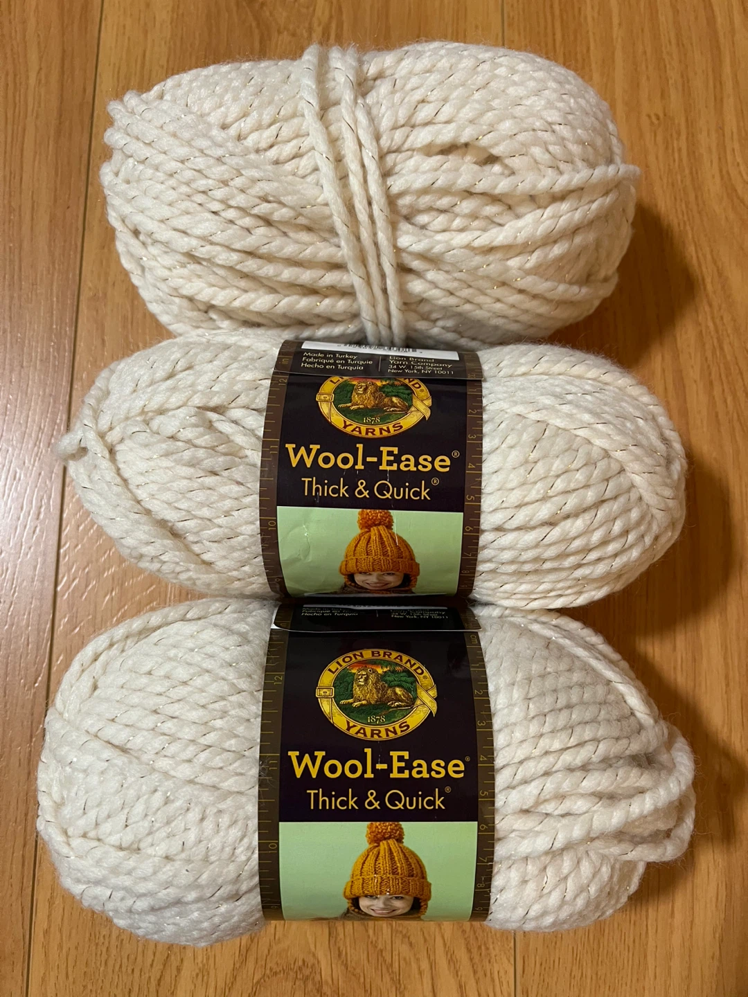 Lion Brand Wool-Ease Thick & Quick Yarn - Starlight - 3 Skeins