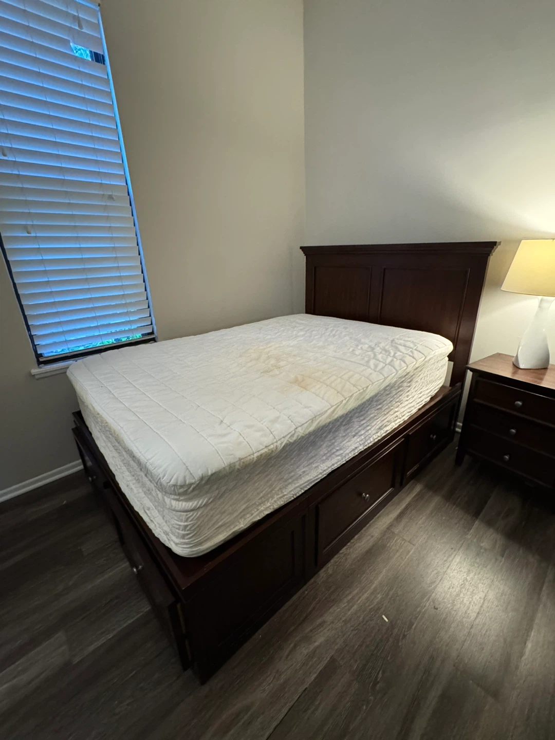 Full Size Platform Bed Frame with Storage Drawers - photo 2