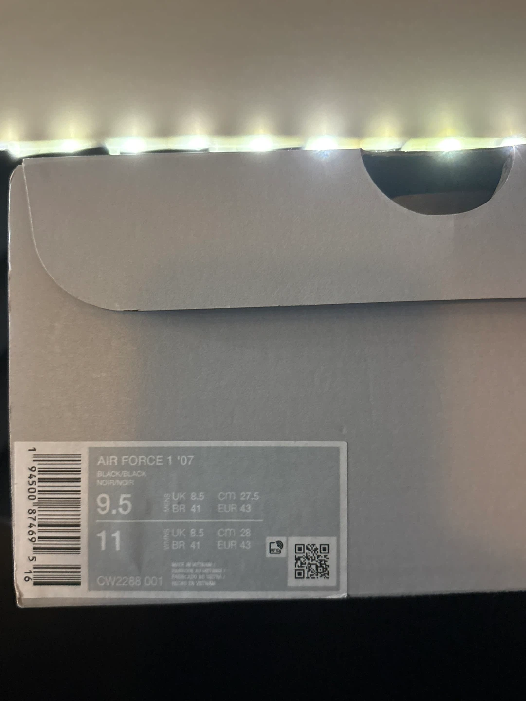 Men’s Nike Air Force 1 ‘07 Triple White – Like New - photo 5