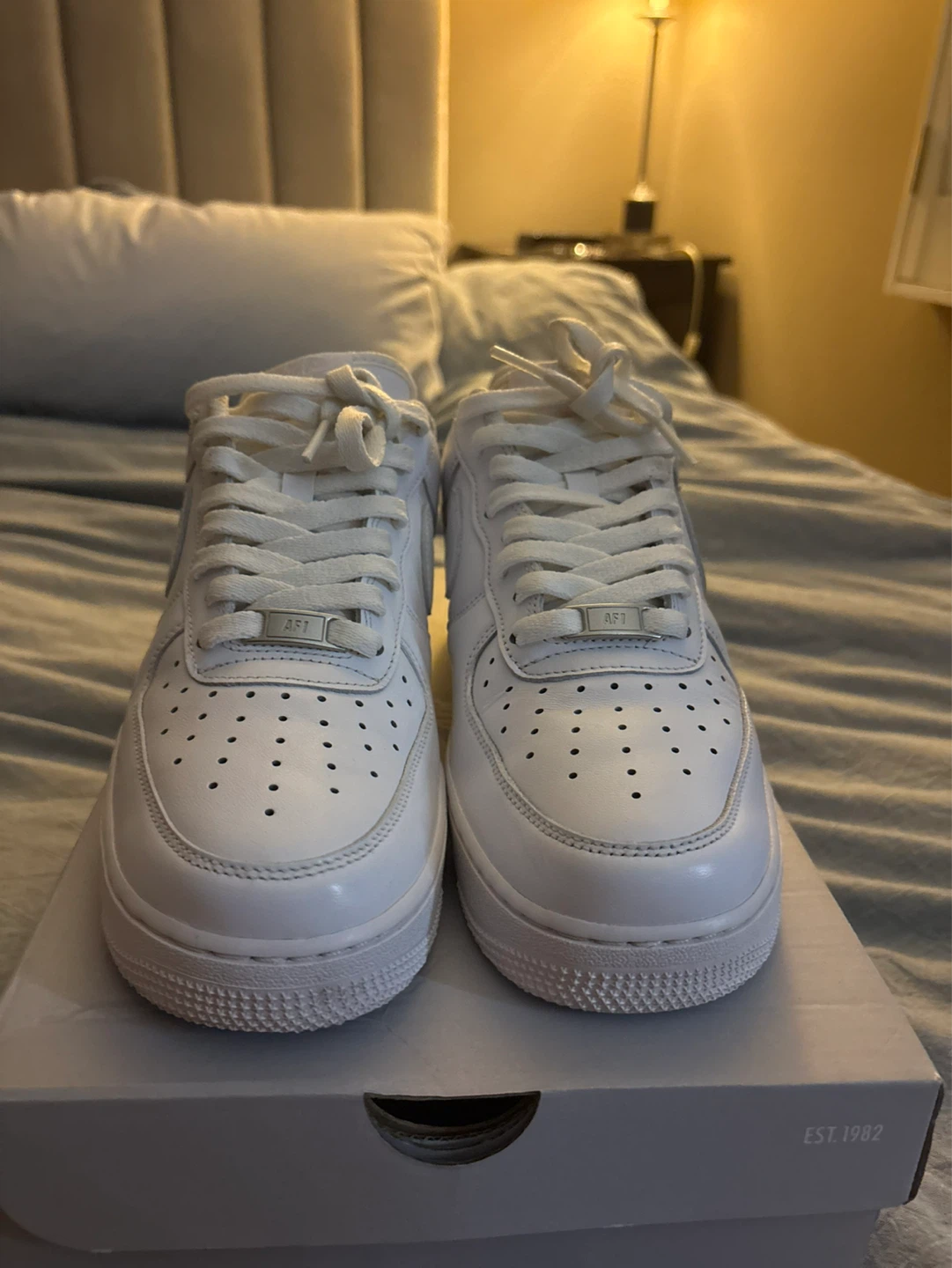 Men’s Nike Air Force 1 ‘07 Triple White – Like New - photo 2
