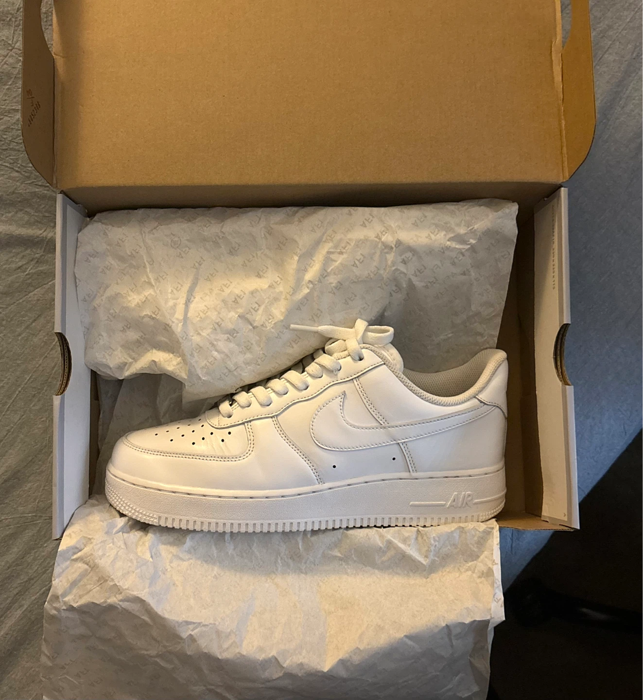 Men’s Nike Air Force 1 ‘07 Triple White – Like New - photo 3