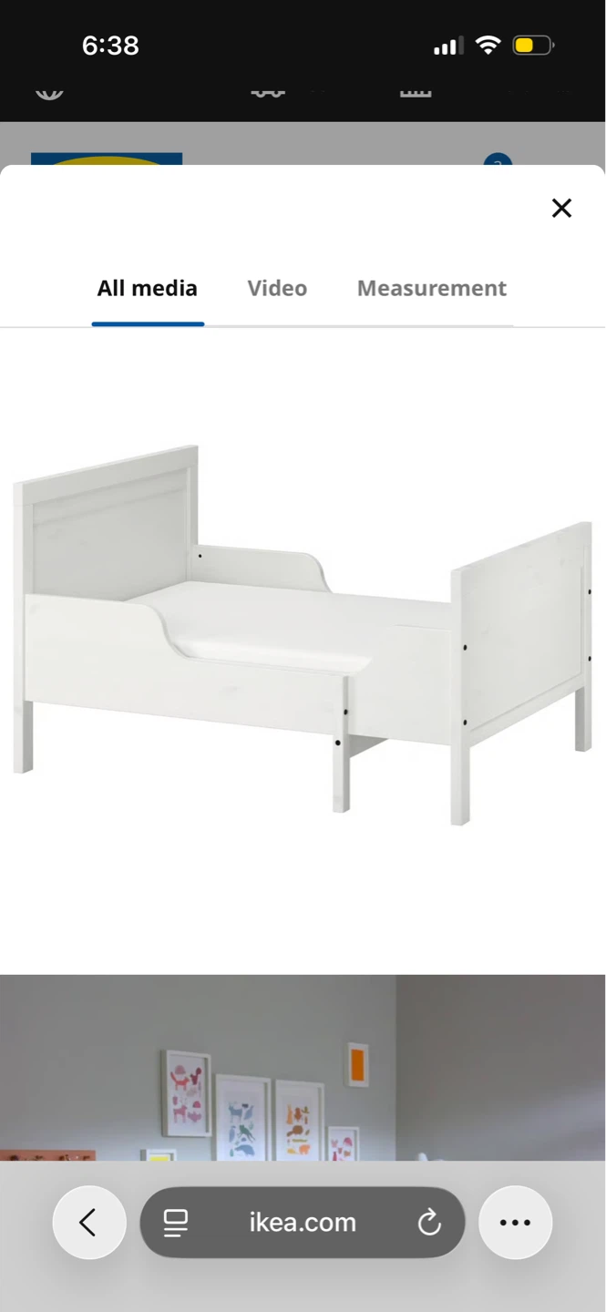 IKEA SUNDVIK Extendable Bed Frame - White