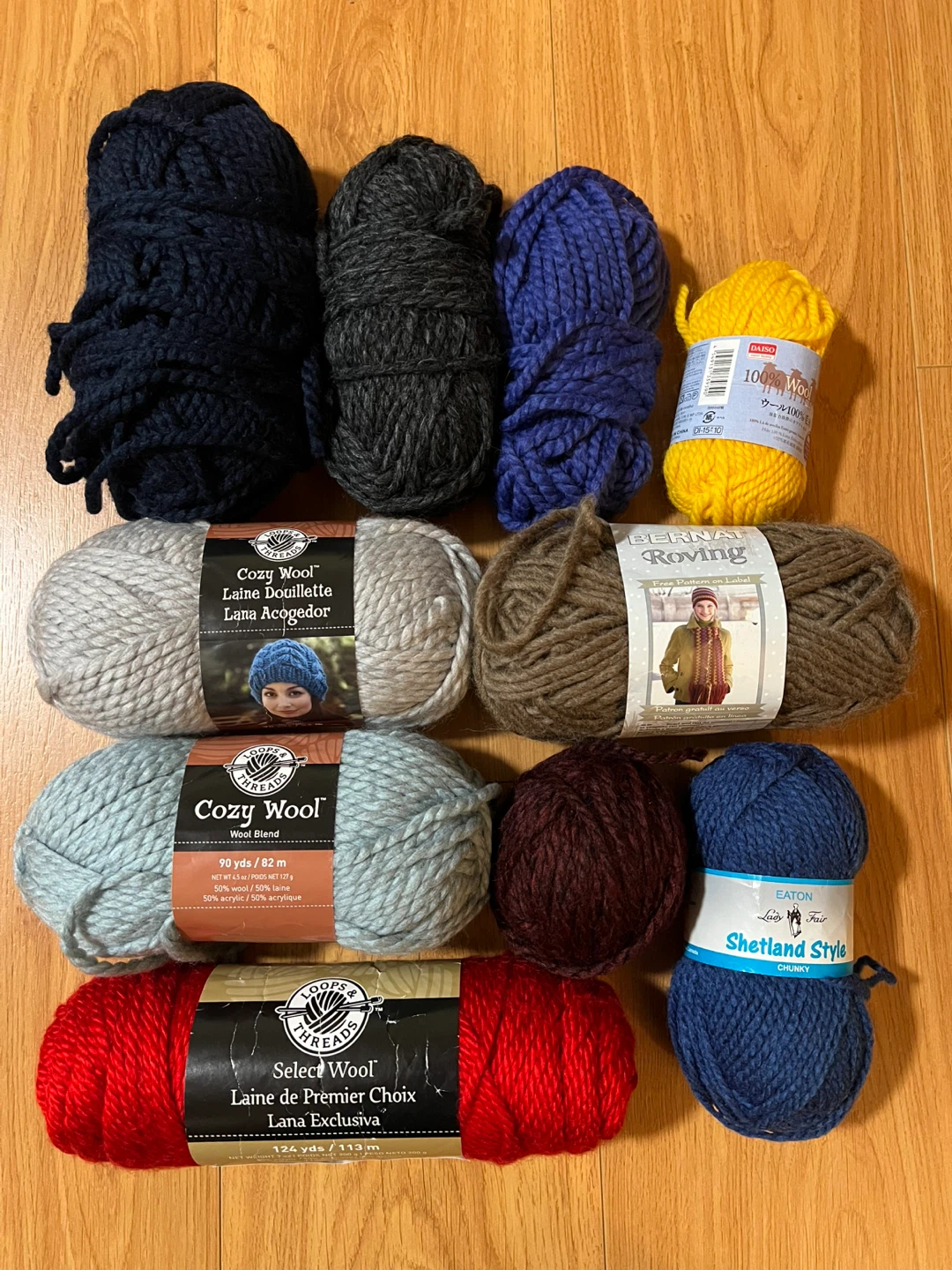 Super Bulky Wool Blend Yarn Lot