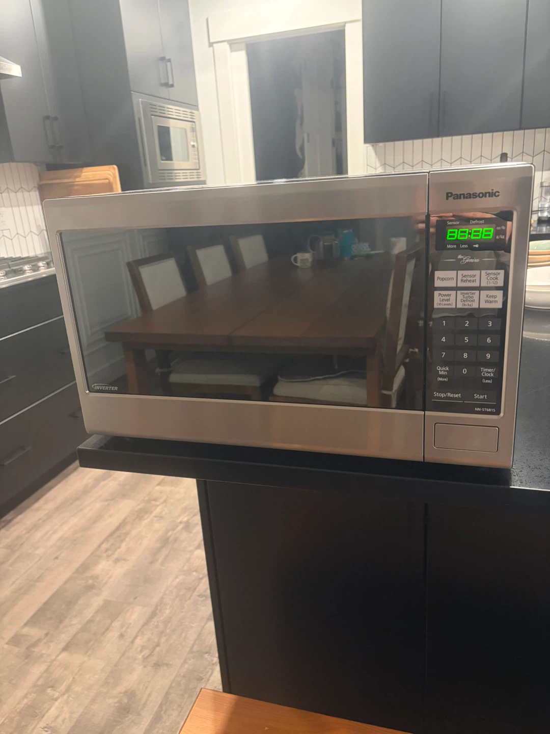 Panasonic microwave oven, stainless steel