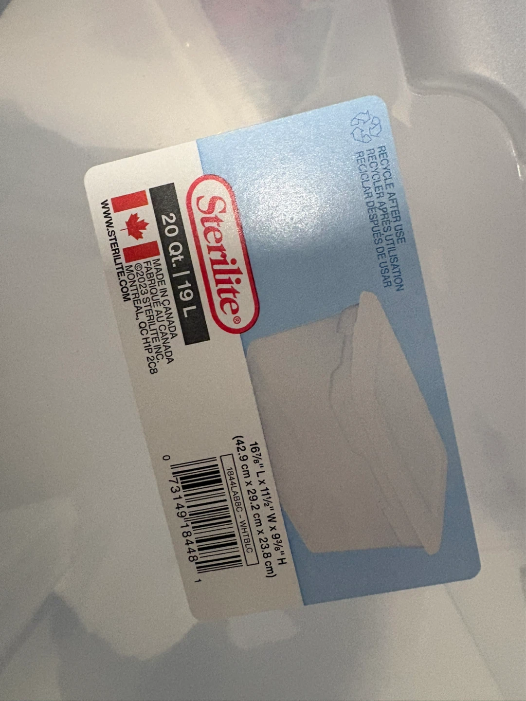 Sterilite Storage Bin - 19L / 55 L - photo 4