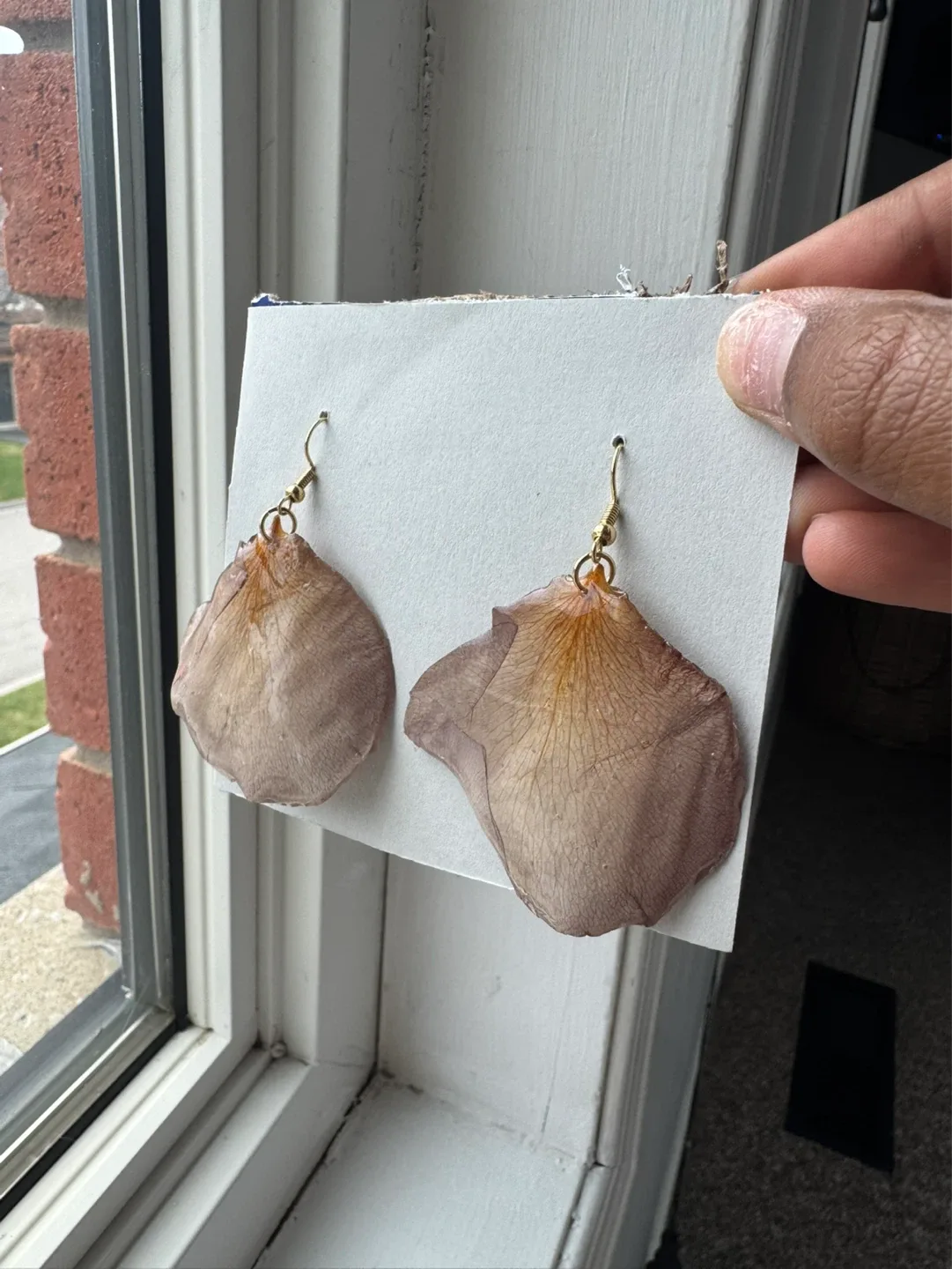 Dried Flower Petal Earrings
