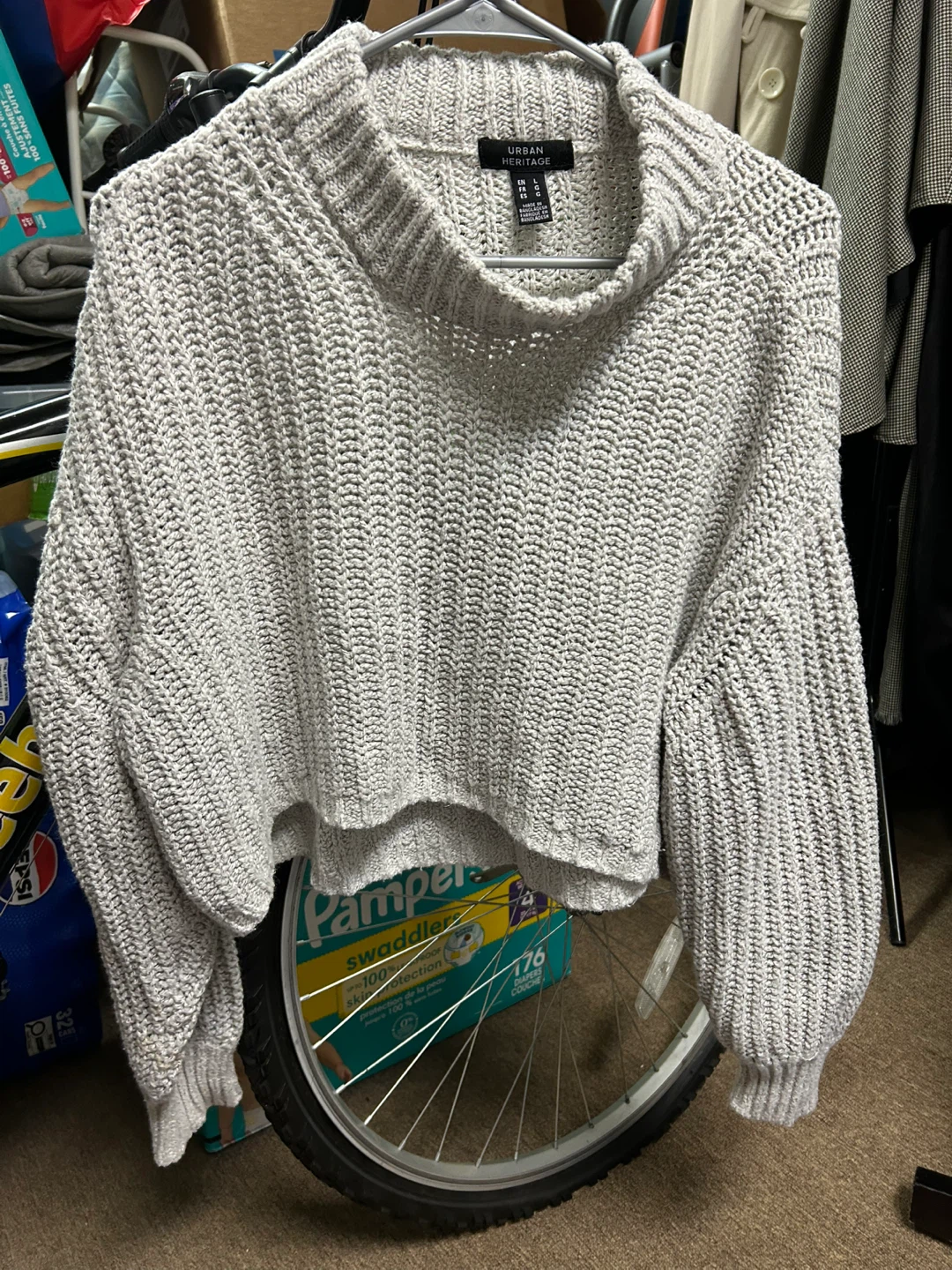 Urban Heritage Grey Knit Sweater Croptop