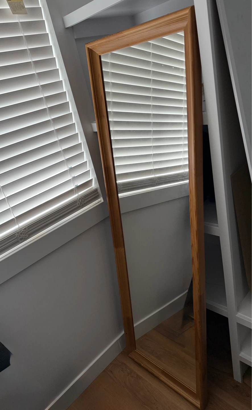 Tall Wooden Framed Mirror