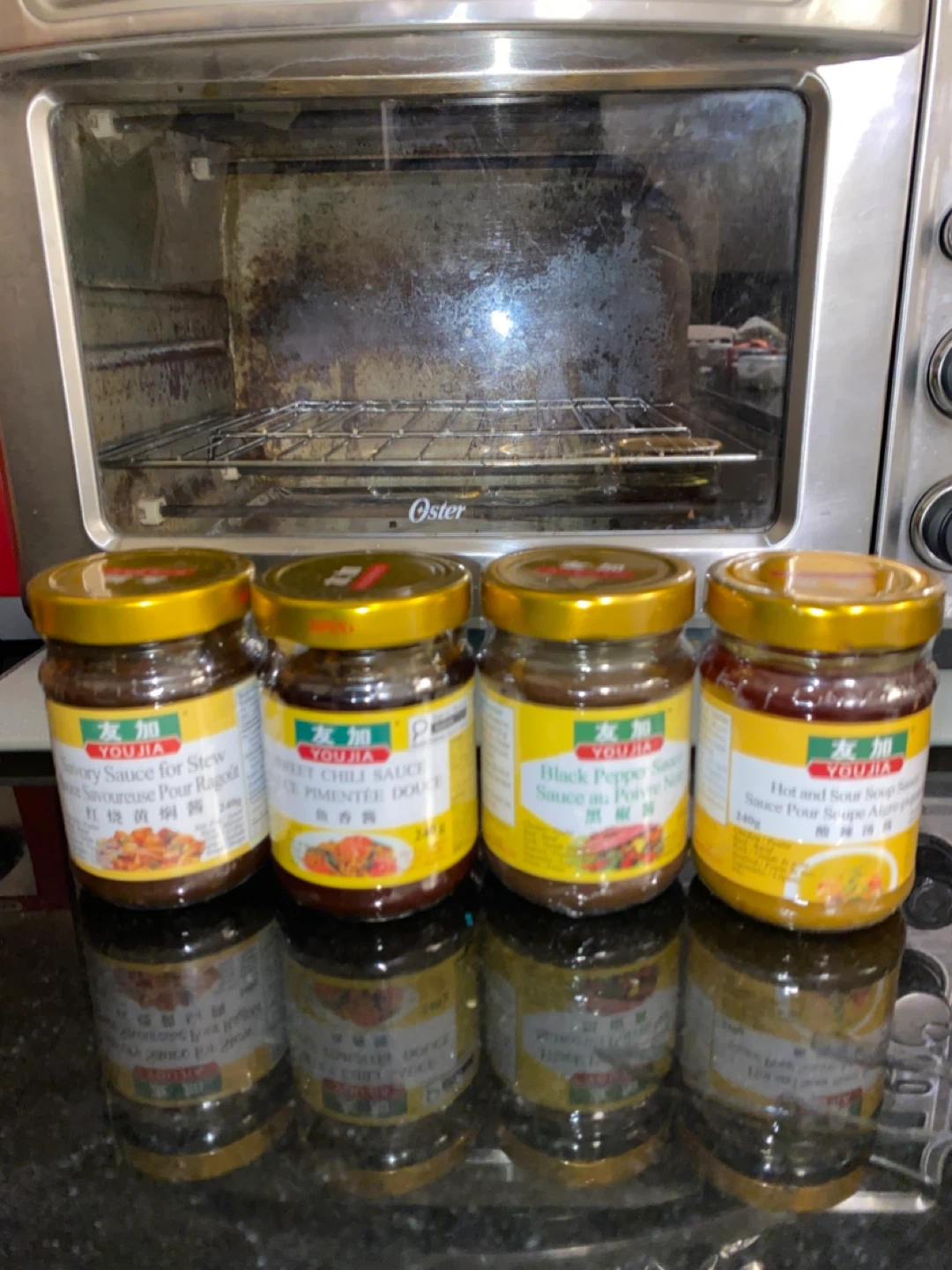 Youjia Sauces - Savory Stew, Sweet Chili, Black Pepper, Hot