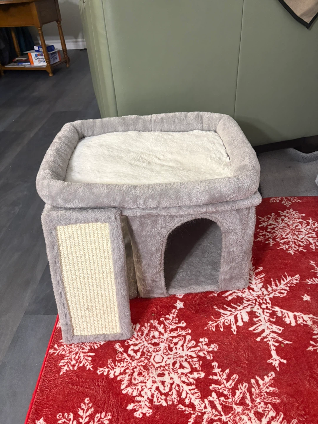 Grey Cat Condo with Scratch Pad - photo 3