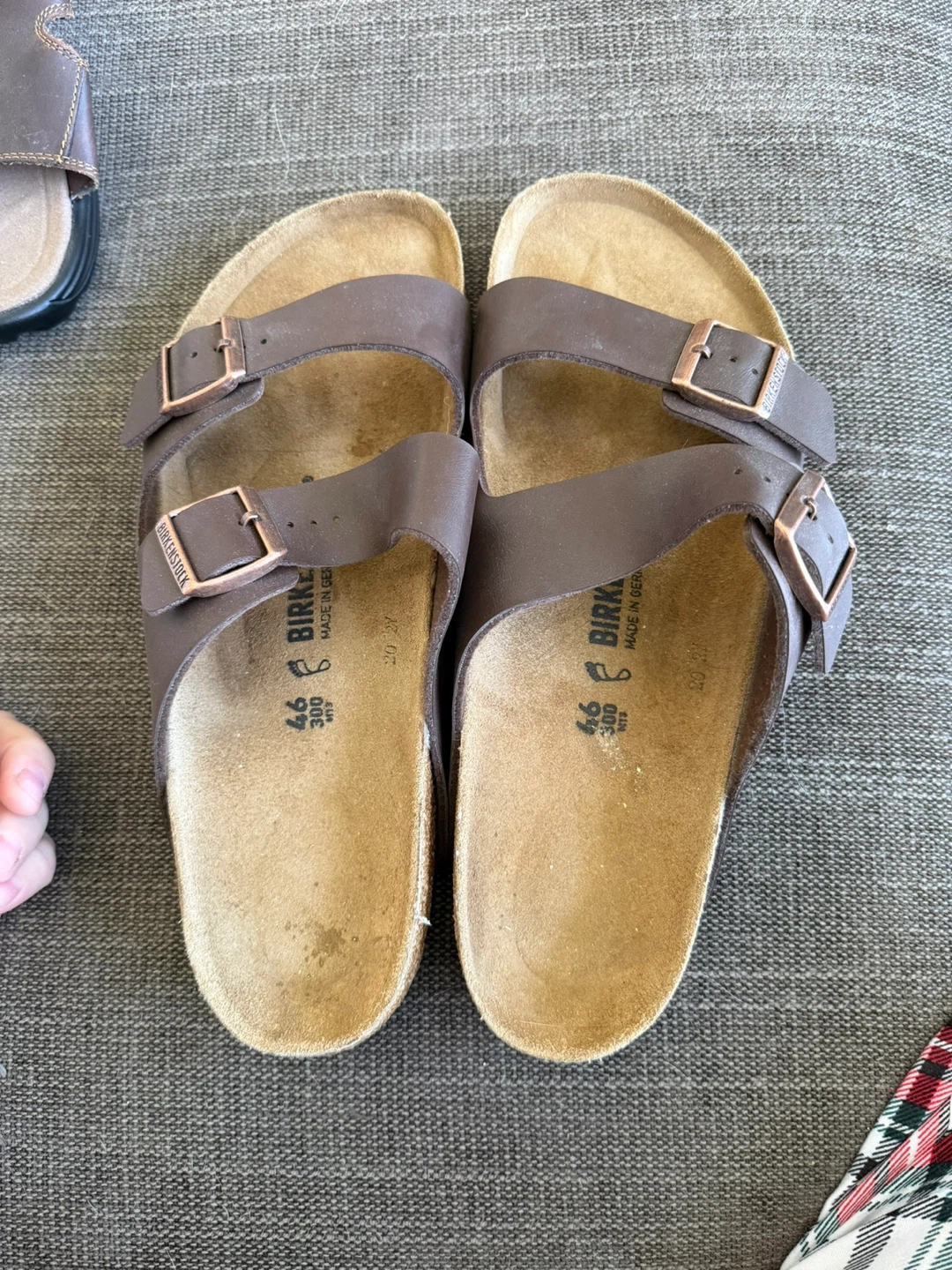 Birkenstock Arizona Sandals - Brown Leather - Size 46