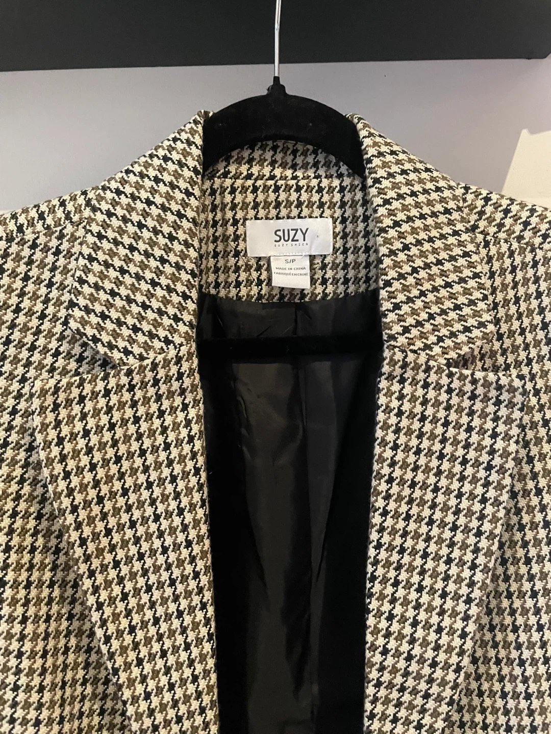 SUZY Houndstooth Blazer - Size S/P - photo 2