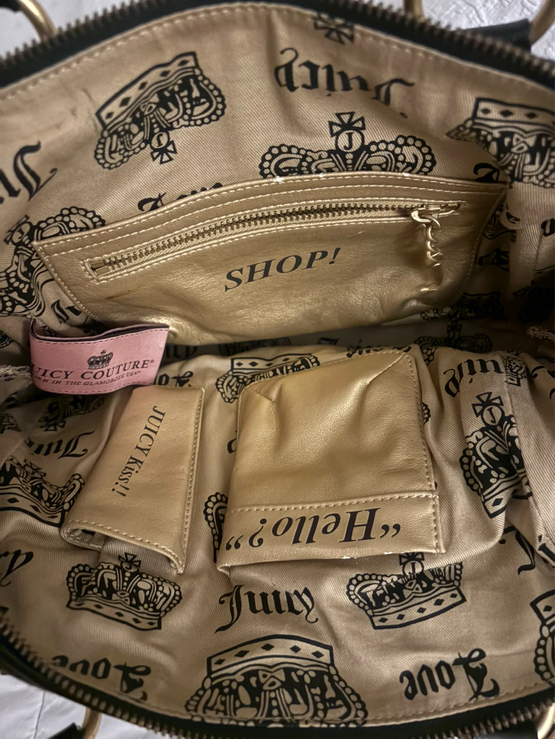Vintage Juicy Couture Velour Heart Satchel Handbag - photo 4