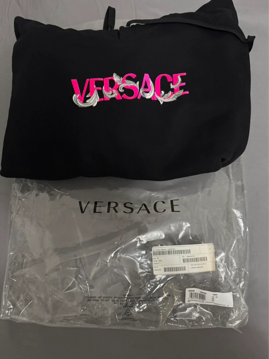 Versace Black Pink Logo Hoodie - photo 3